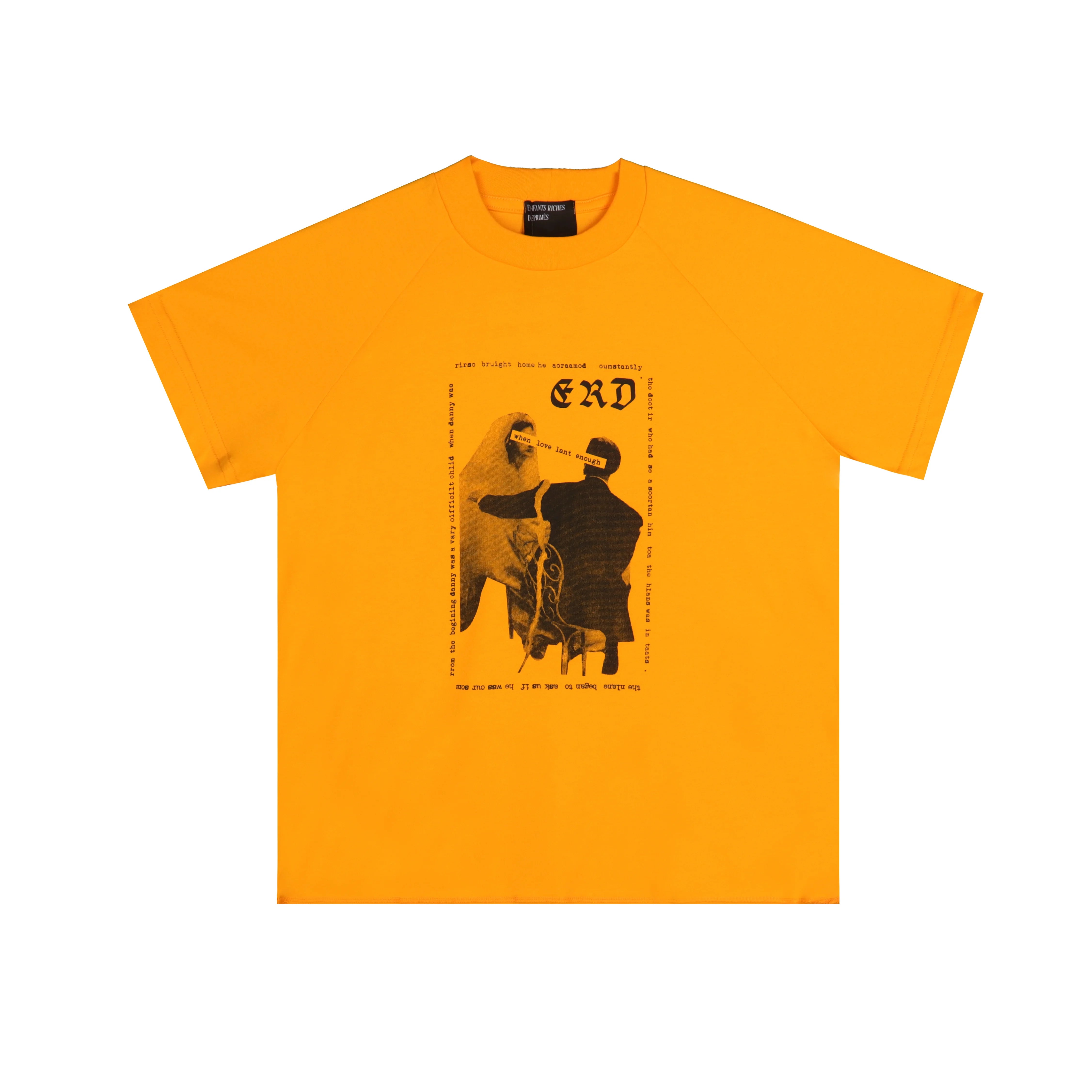 ERD Gothic Figure Graphic Short Sleeve T-Shirt (Orange)