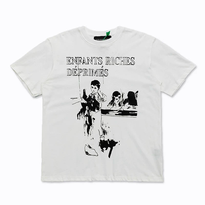 ERD Vintage Art Graphic T-Shirt White