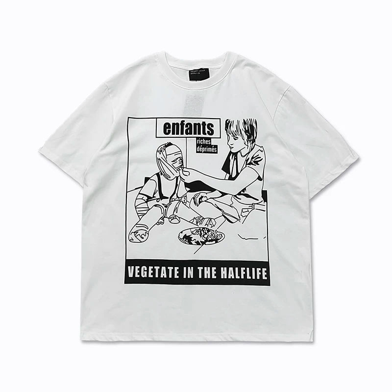 ERD Vegetate In The Halflife Graphic Short Sleeve T-Shirt (White)