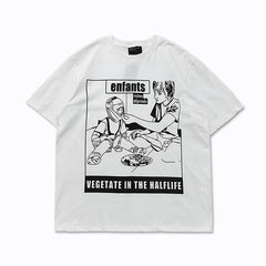 ERD Vegetate In The Halflife Graphic Short Sleeve T-Shirt (White)