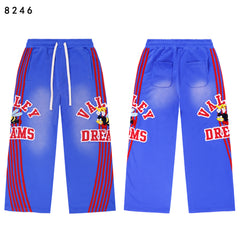 Vale Forever "Valley Dreams" Bee Stripe Graphic Drawstring Sweatpants (Blue)