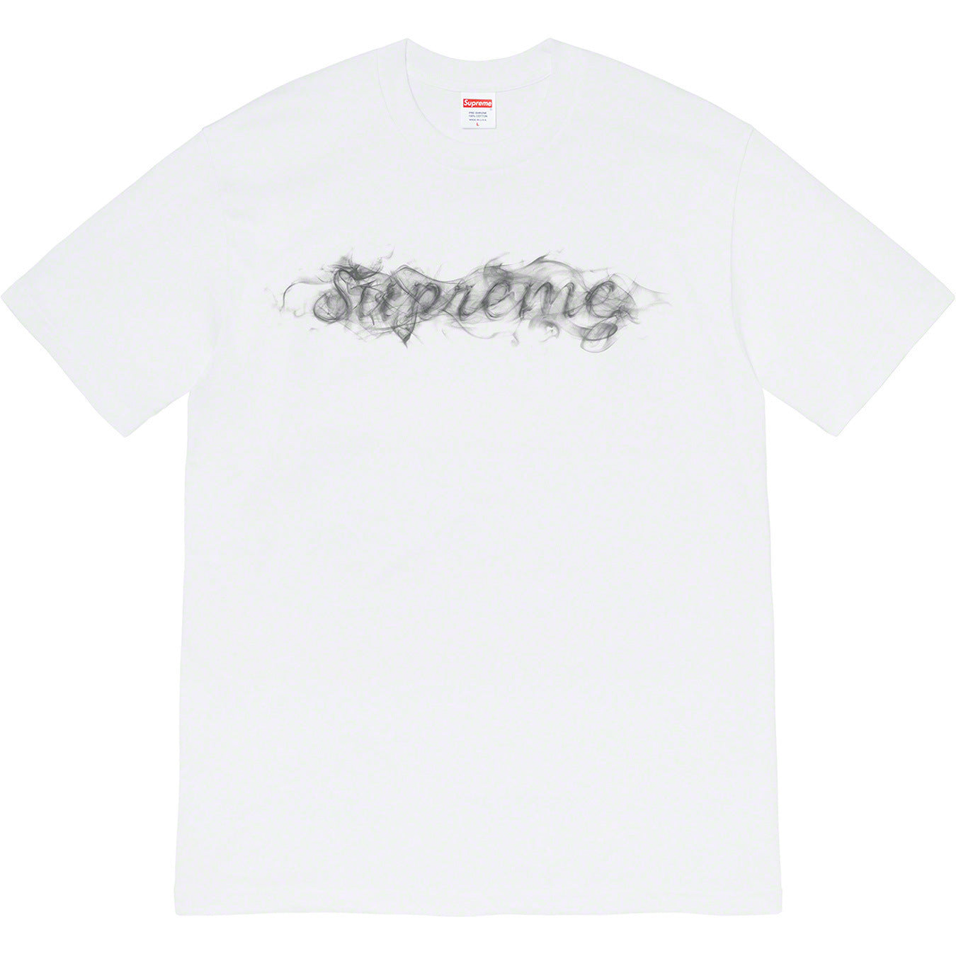 Supreme Smoke Logo T-Shirt – White / Silver