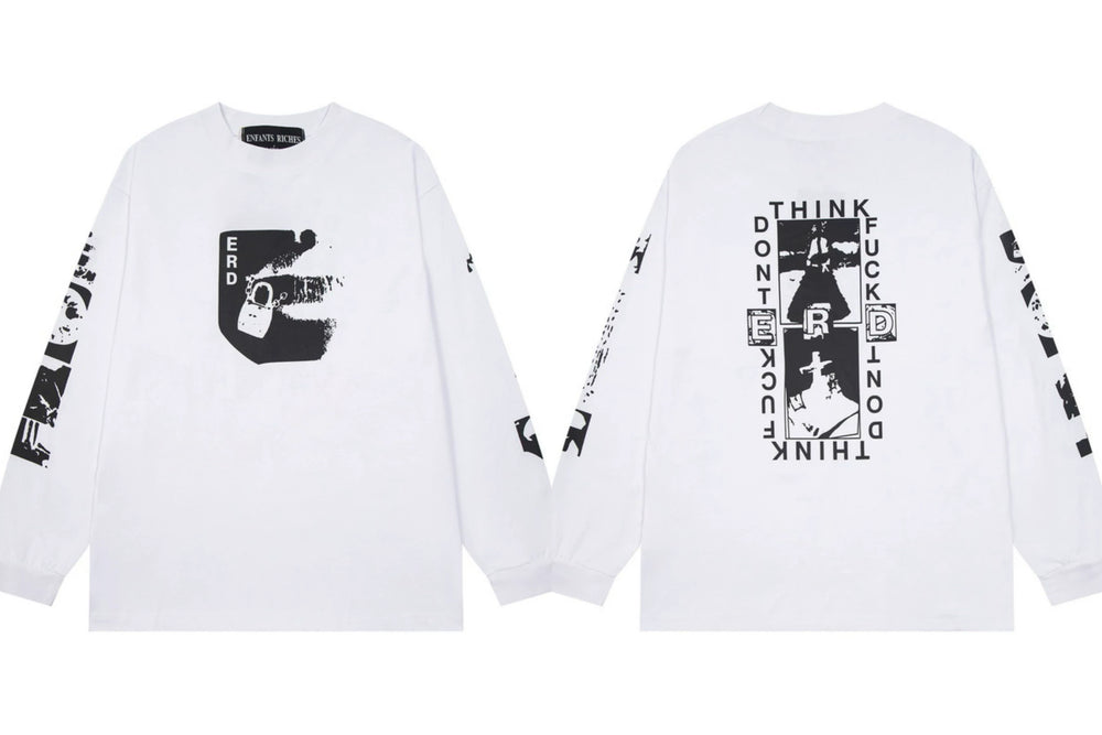 ERD Graphic Logo Long Sleeve T-Shirt (White)