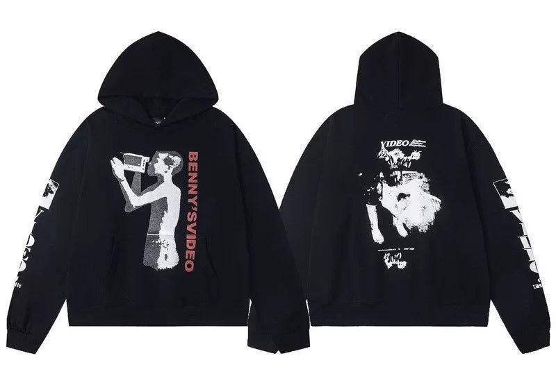 ERD "Benny's Video" Graphic Pullover Hoodie (Black)