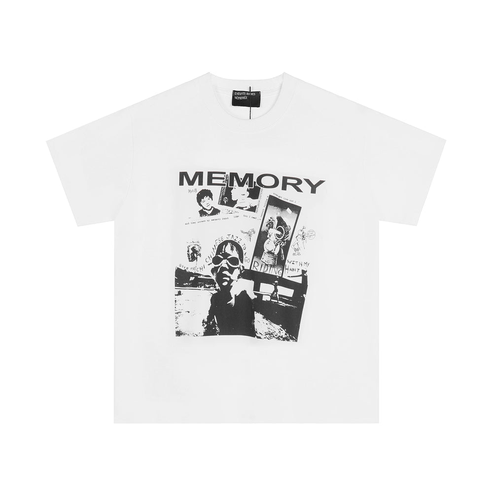 ERD Memory Collage Graphic Short Sleeve T-Shirt (Off-White)