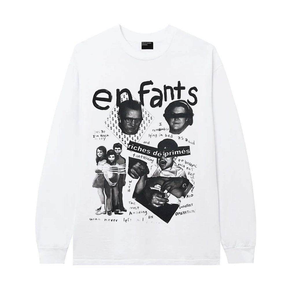 ERD Multi-Portrait Graphic Long Sleeve T-Shirt (White)