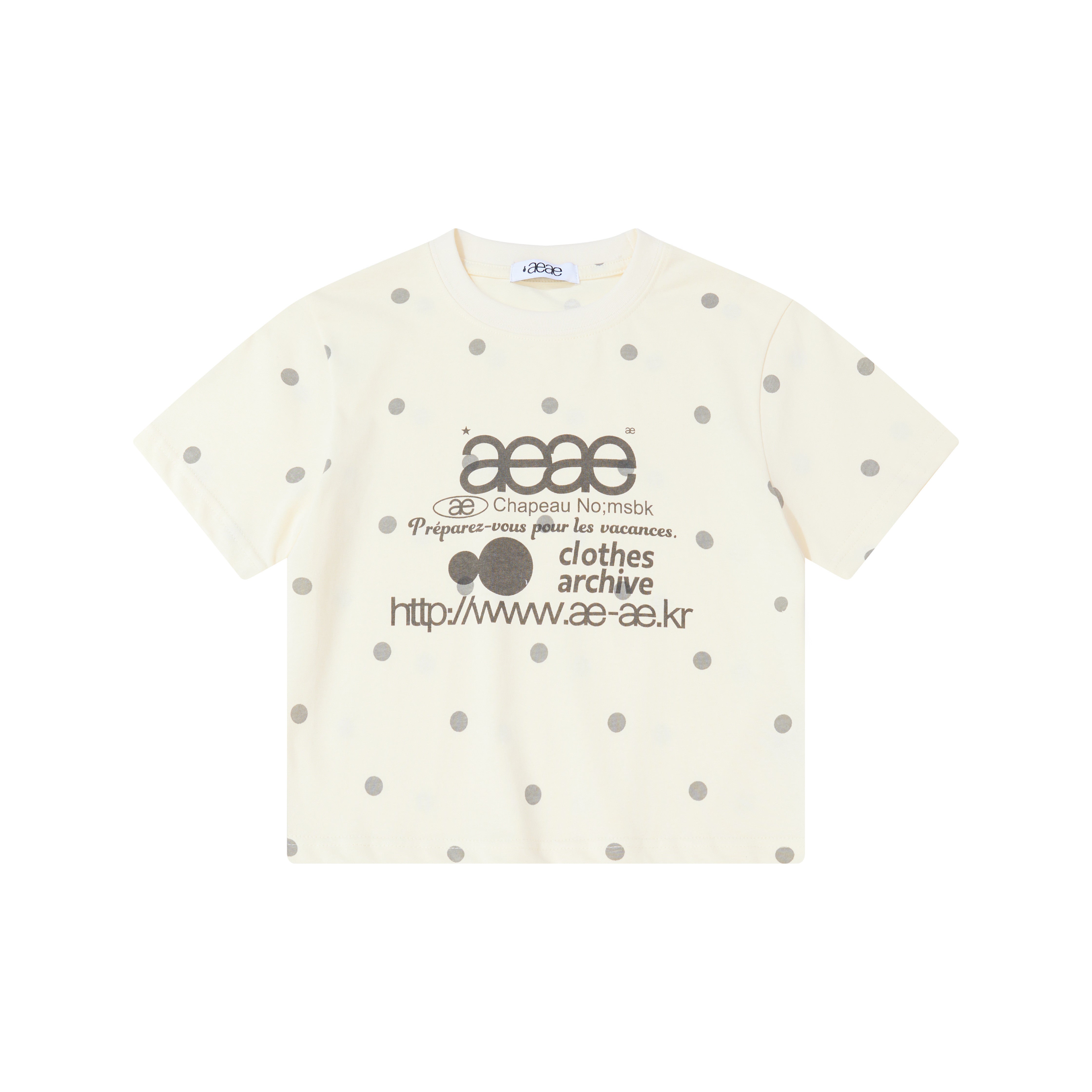 aeae Letters Graphic Oversized T-Shirt - Aesthetic Colorful Polka Dot Tee