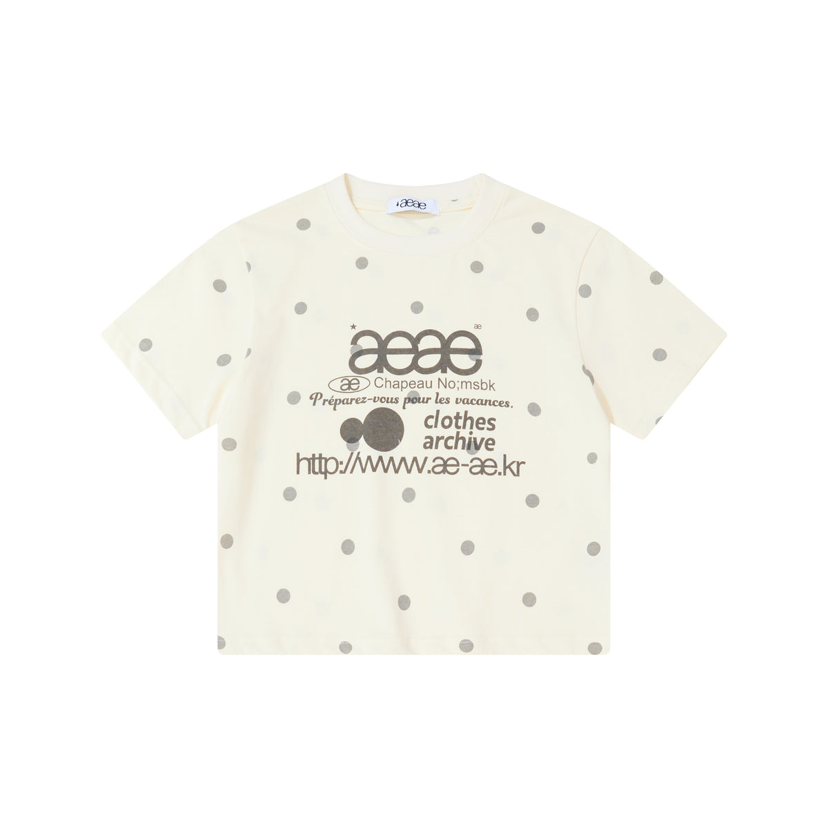 aeae Letters Graphic Oversized T-Shirt - Aesthetic Colorful Polka Dot Tee