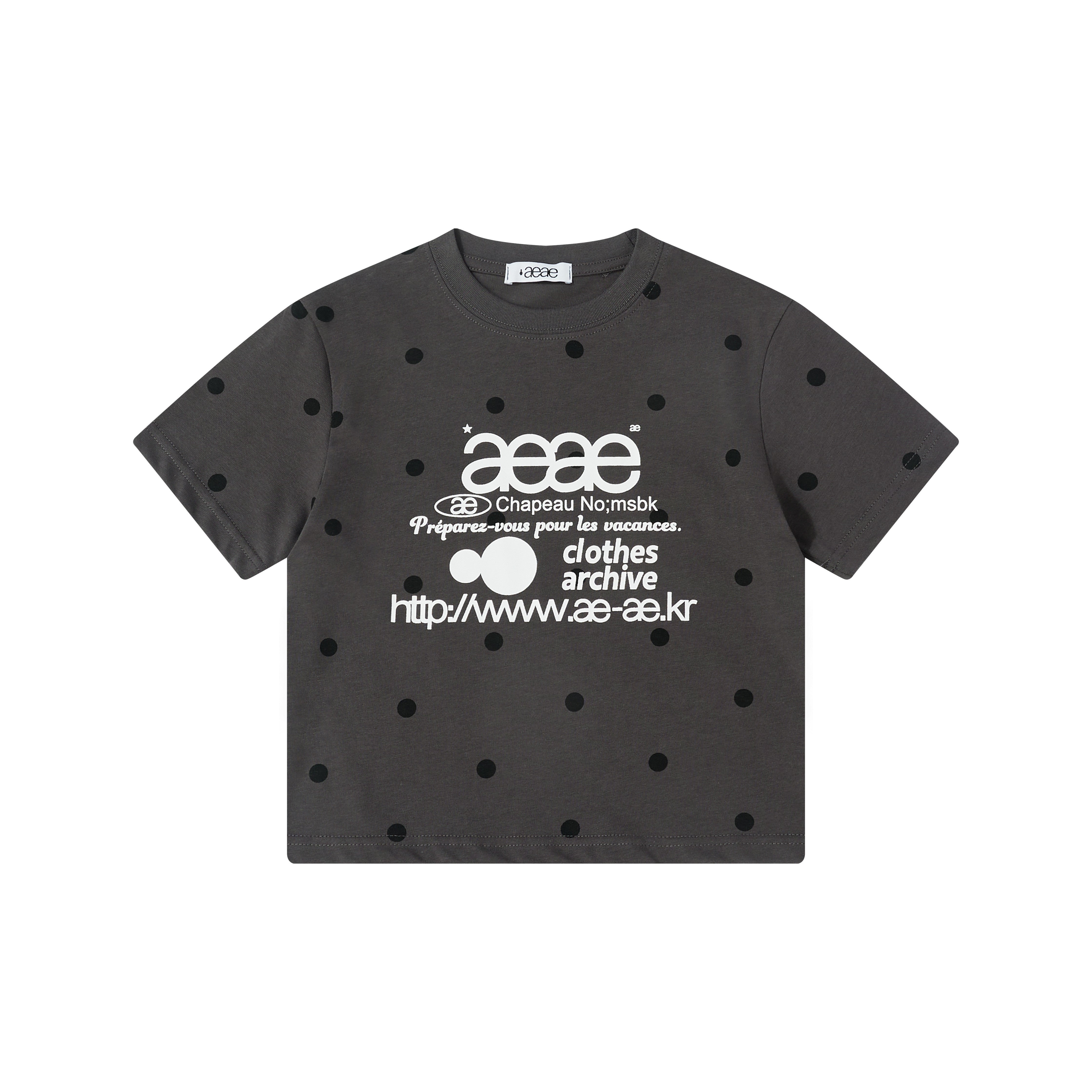 aeae Harajuku Style Colorful Polka Dot Graphic Tee | Y2K Apricot T-Shirt