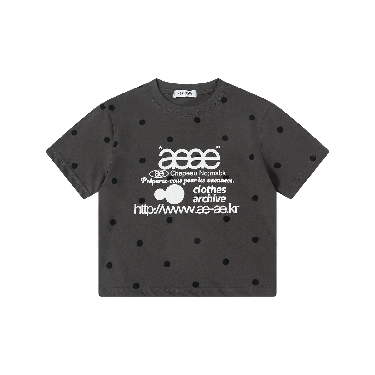 aeae Harajuku Style Colorful Polka Dot Graphic Tee | Y2K Apricot T-Shirt