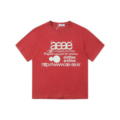aeae Harajuku Style Colorful Polka Dot Graphic Tee
