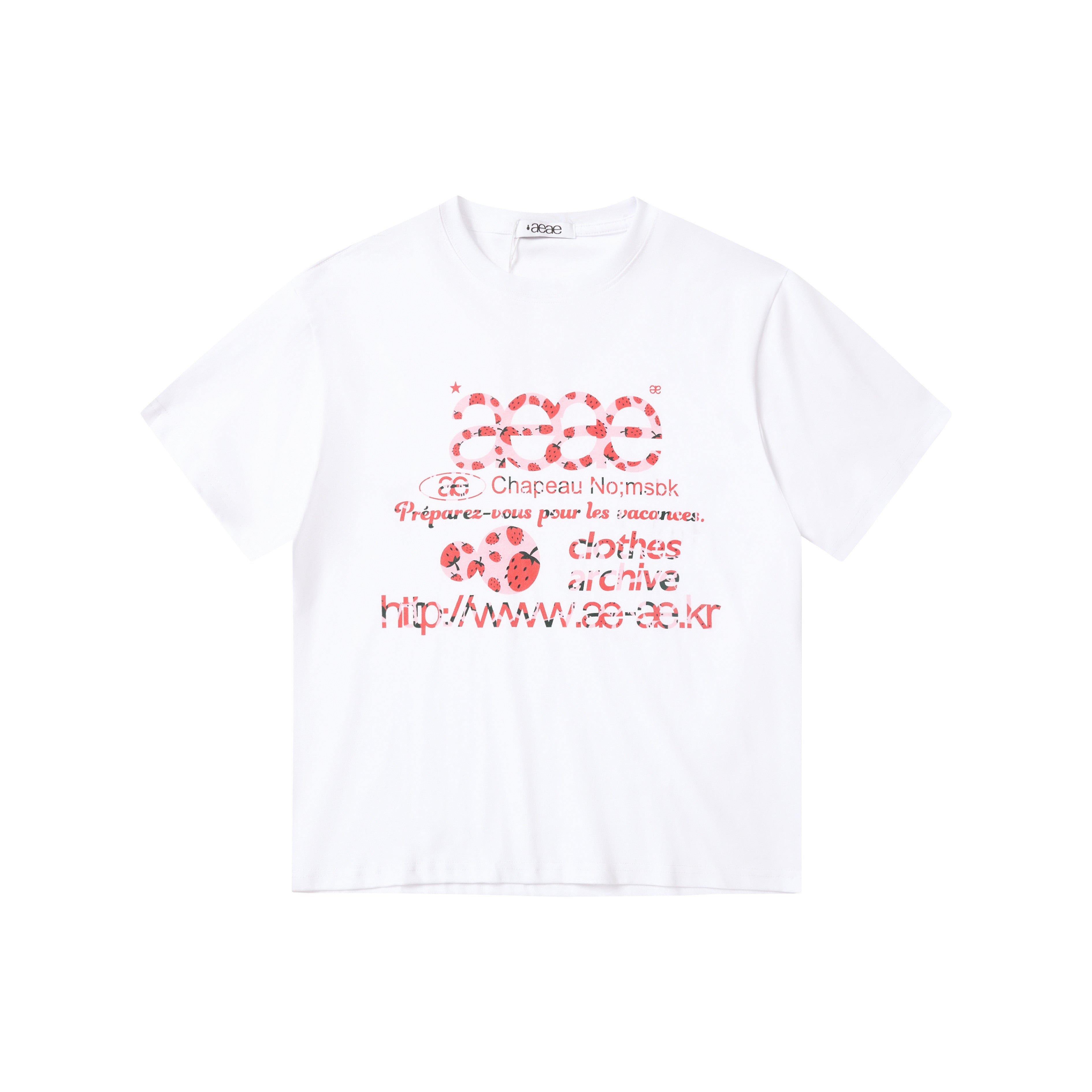 Korean Fashion aeae Apricot Short Sleeve T-Shirt with Colorful Polka Dots