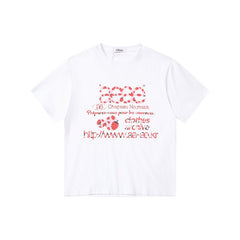 Korean Fashion aeae Apricot Short Sleeve T-Shirt with Colorful Polka Dots