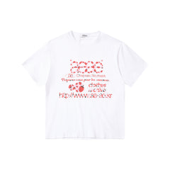 Korean Fashion aeae Apricot Short Sleeve T-Shirt with Colorful Polka Dots