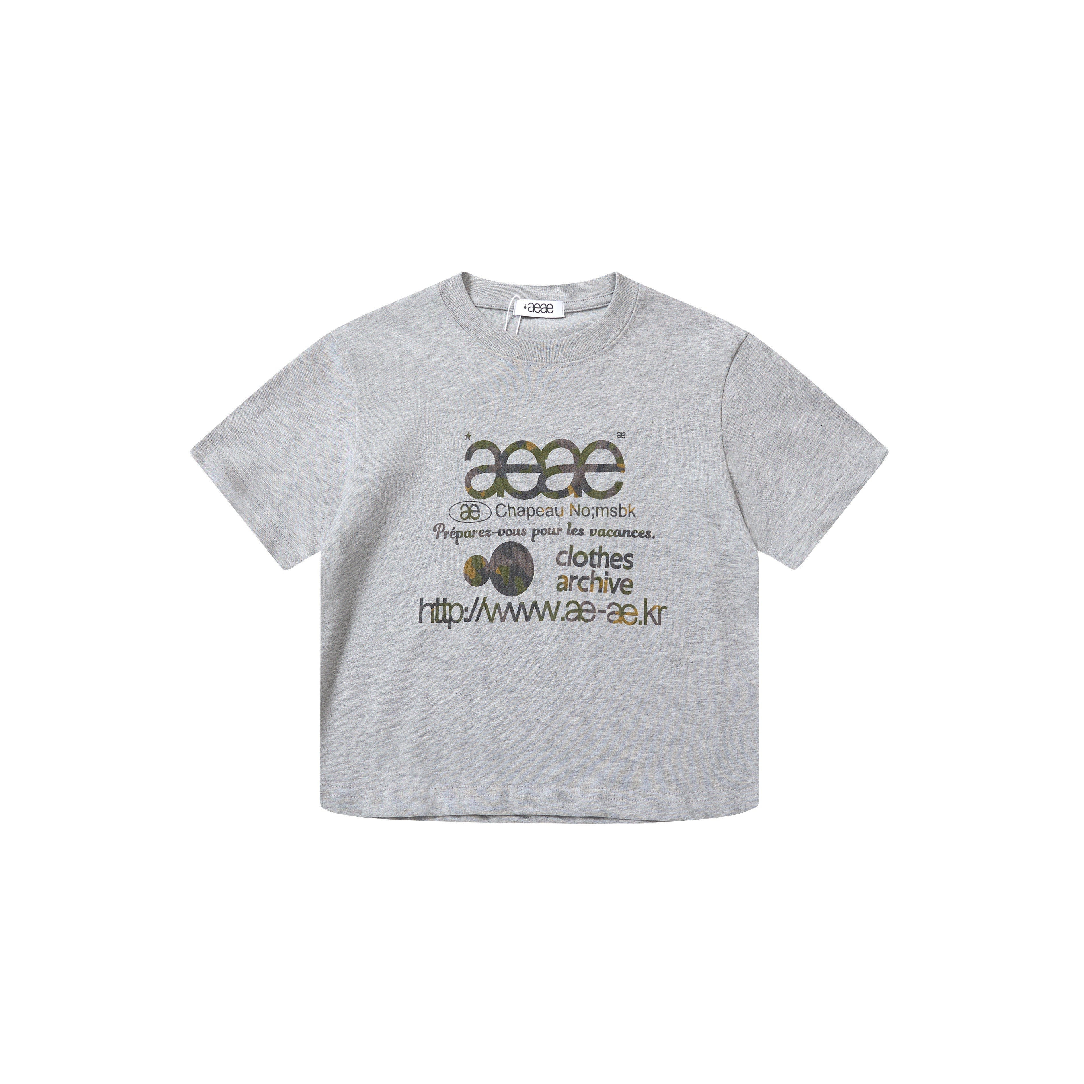 aeae Graphic T-Shirt Men Women - Colorful Polka Dot Korean Streetwear Tee Apricot