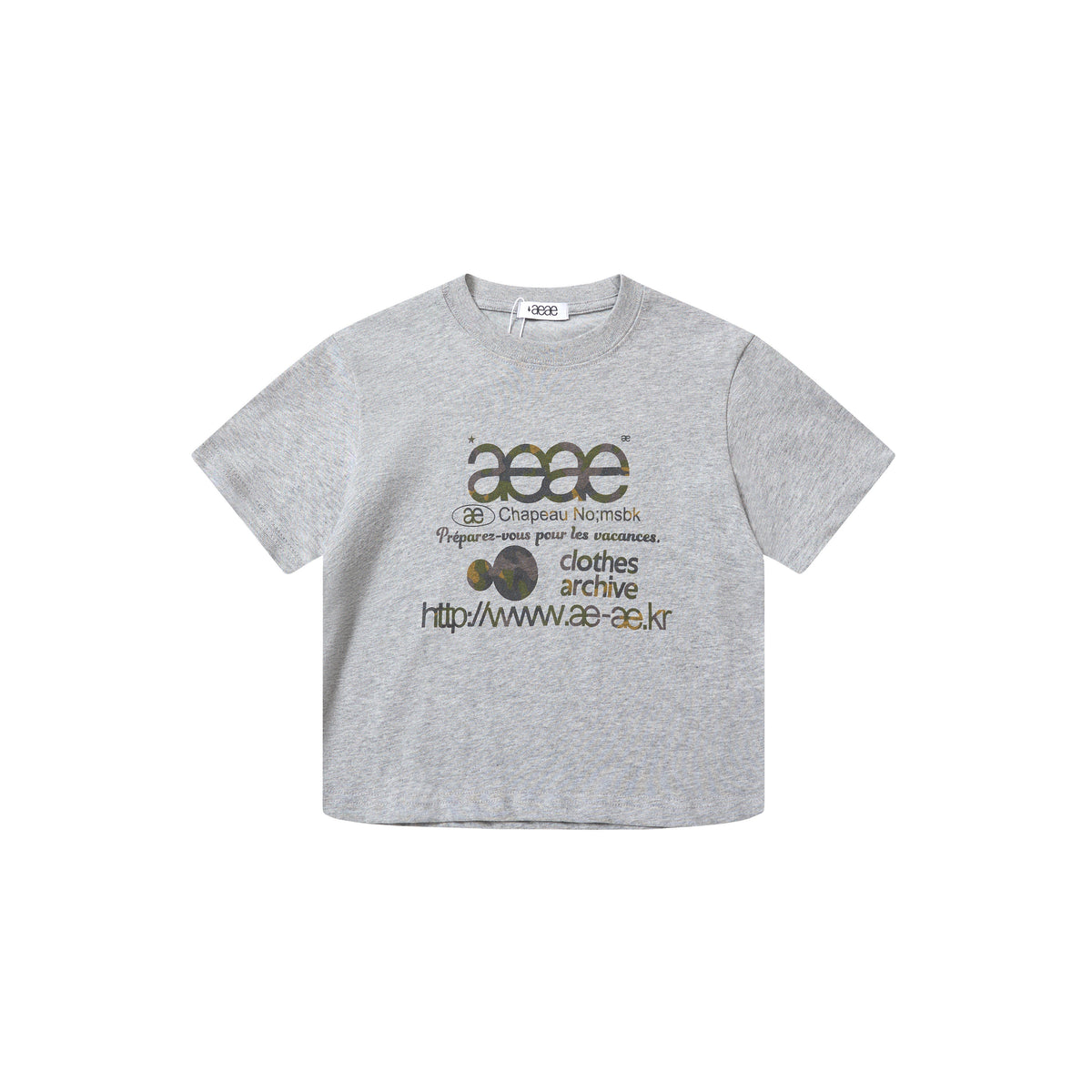aeae Graphic T-Shirt Men Women - Colorful Polka Dot Korean Streetwear Tee Apricot