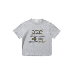aeae Graphic T-Shirt Men Women - Colorful Polka Dot Korean Streetwear Tee Apricot