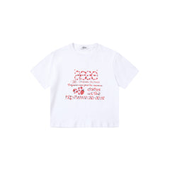 aeae Printed Short Sleeve T-Shirt | Retro Colorful Polka Dot Casual Top