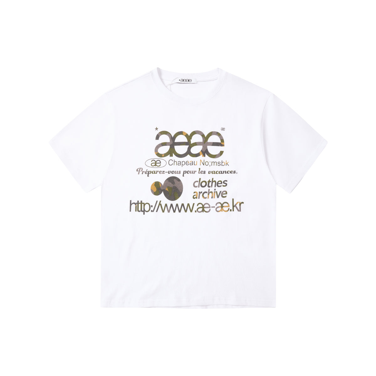 aeae Vintage Polka Dot Print Short Sleeve Tee in Apricot