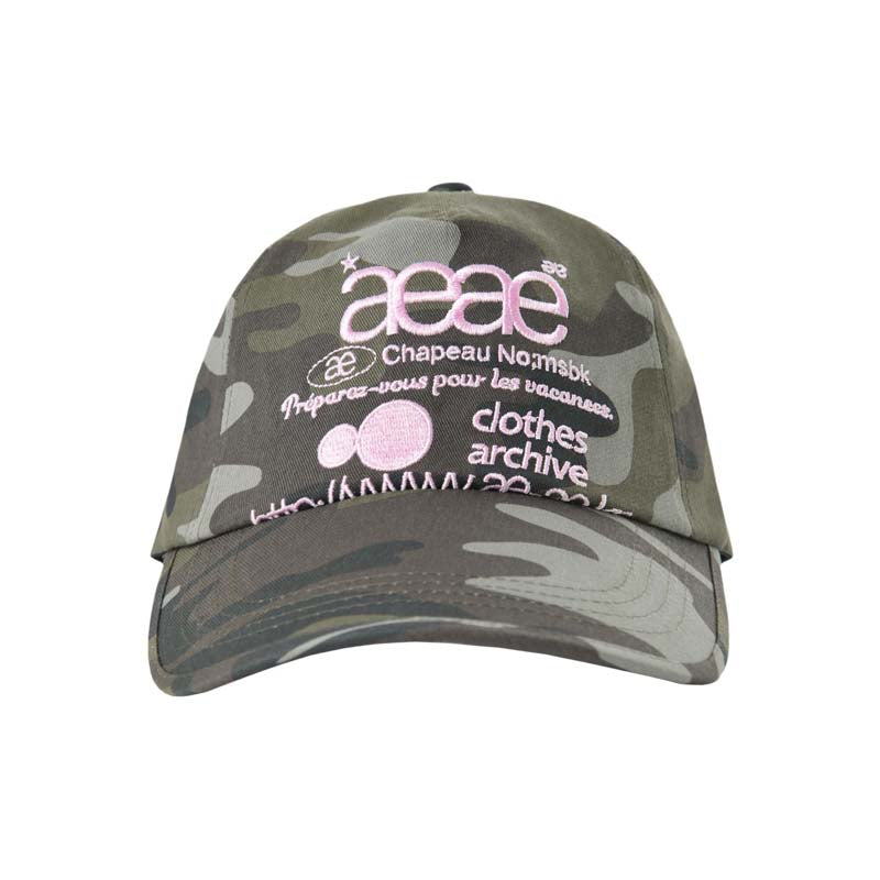 AEAE Camo Logo Baseball Cap | Korean Streetwear Embroidered Adjustable Hat