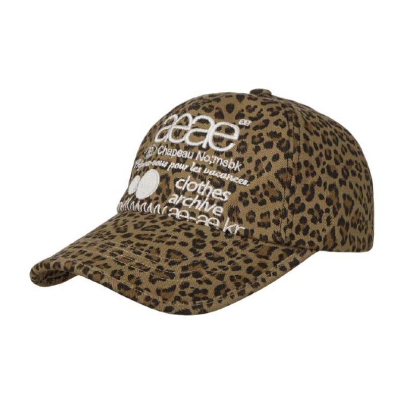 AEAE Leopard Print Baseball Cap – Vintage Streetwear Washed Cotton Adjustable Hat
