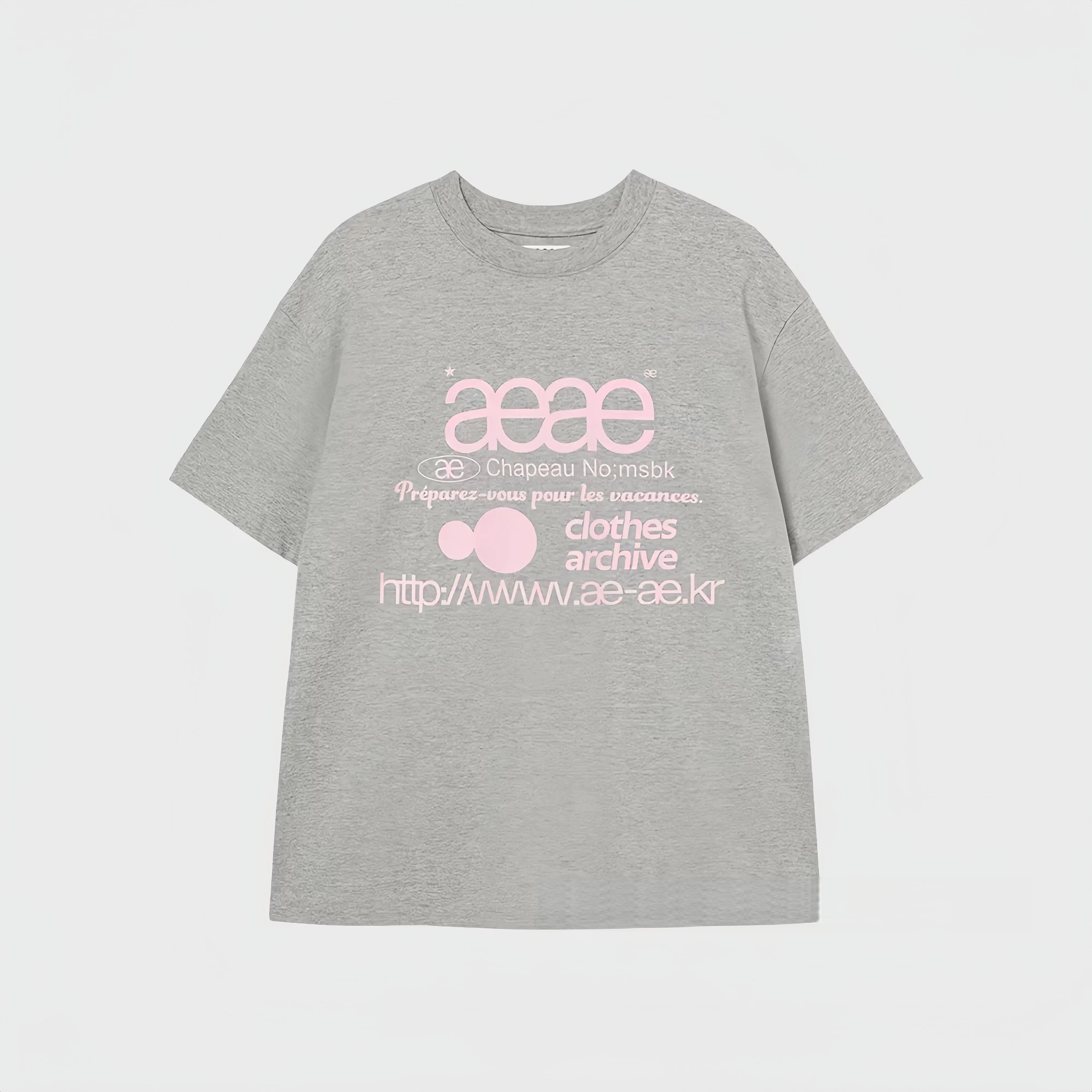 AEAE Clothes Archive Print Tee | Loose Fit Minimal Street Style T-Shirt