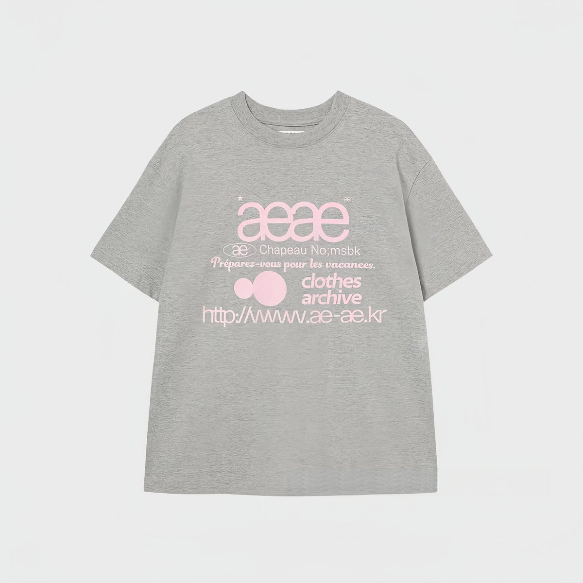 AEAE Clothes Archive Print Tee | Loose Fit Minimal Street Style T-Shirt