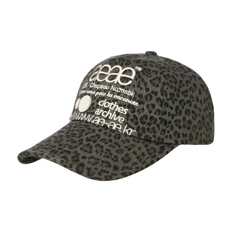 AEAE Leopard Print Baseball Cap – Vintage Streetwear Washed Cotton Adjustable Hat