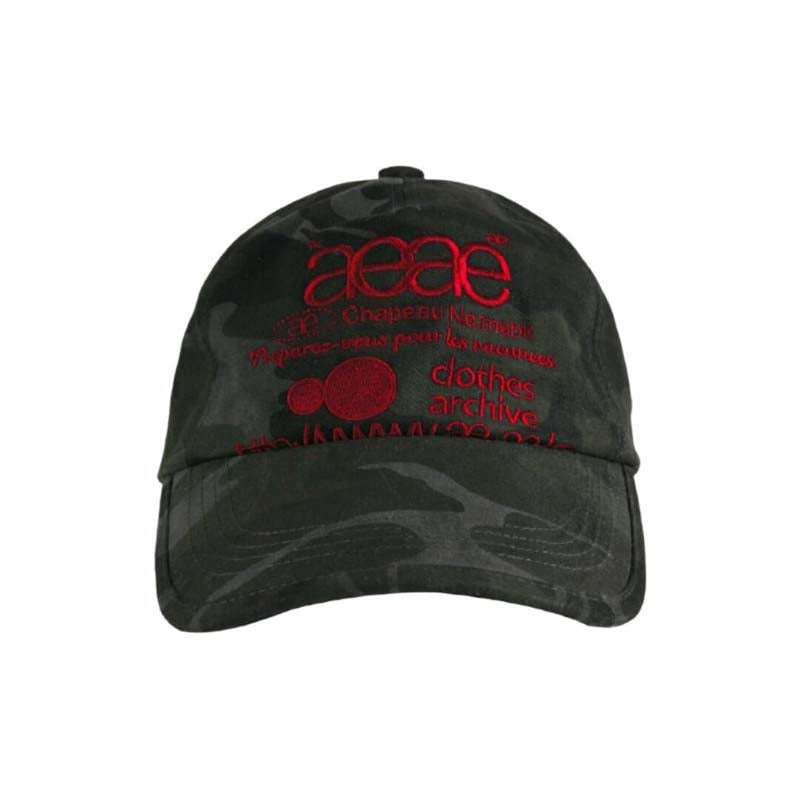 AEAE Camo Logo Baseball Cap | Korean Streetwear Embroidered Adjustable Hat