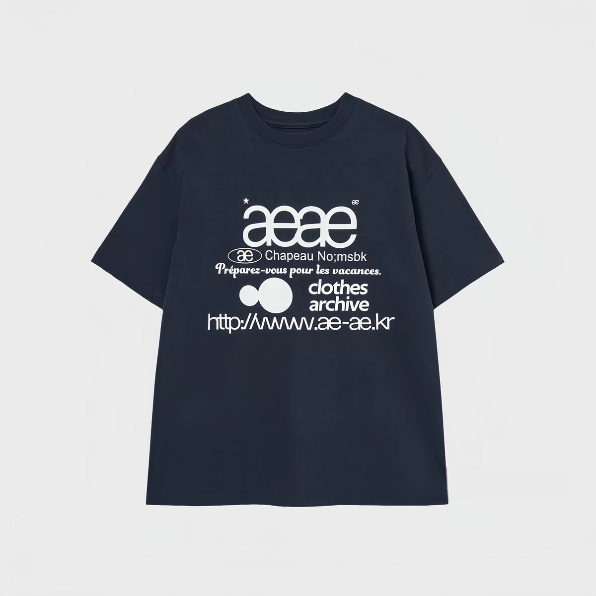 AEAE Unisex Oversized Graphic Tee | Korean Aesthetic Cotton Streetwear Top
