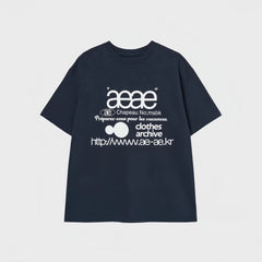 AEAE Unisex Oversized Graphic Tee | Korean Aesthetic Cotton Streetwear Top