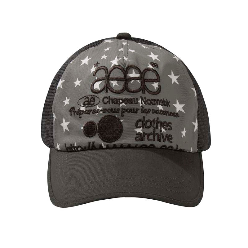 AEAE Star Print Mesh Trucker Cap – Vintage Streetwear Breathable Snapback Hat