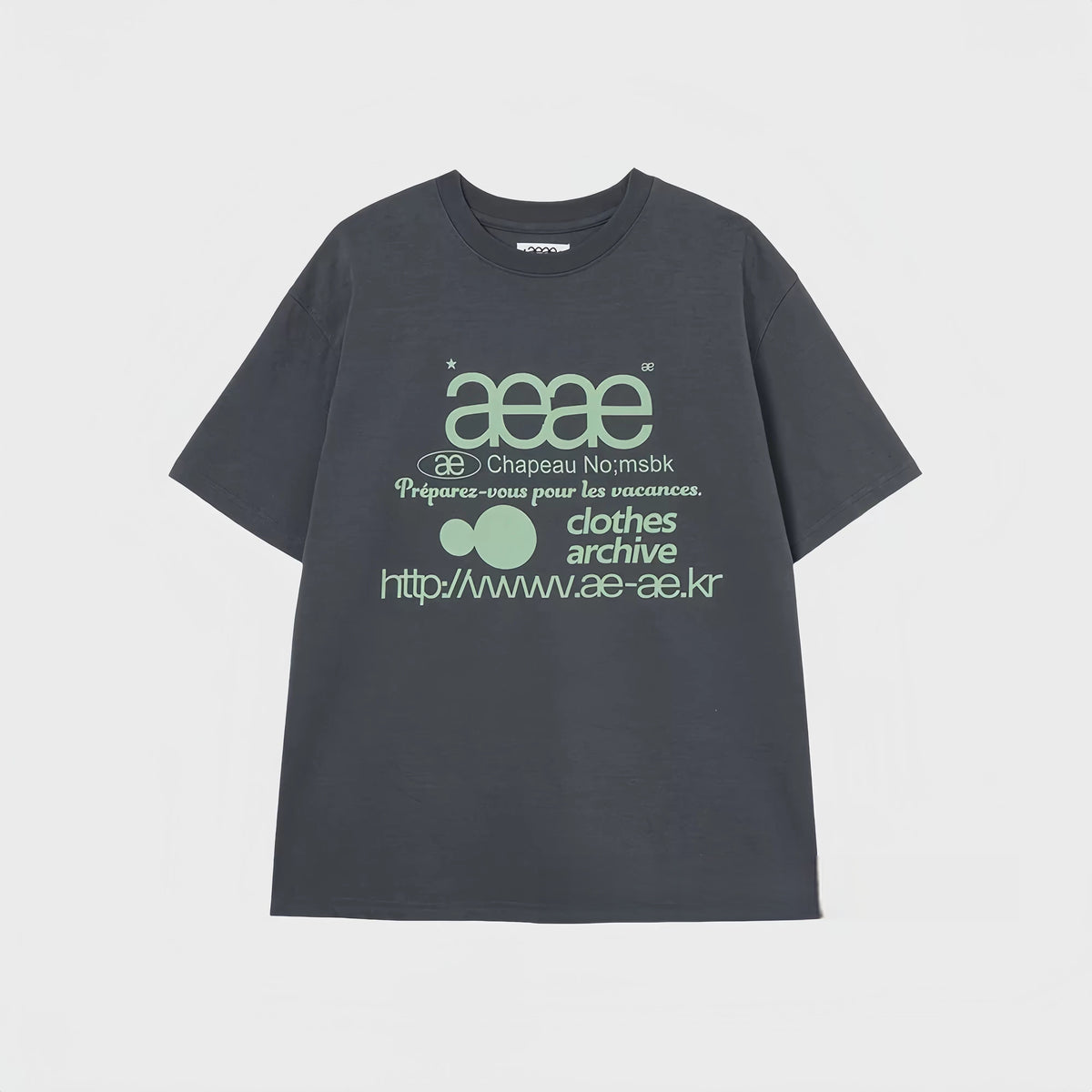 AEAE Logo Print Casual T-Shirt | Relaxed Fit Vintage Archive Inspired Tee