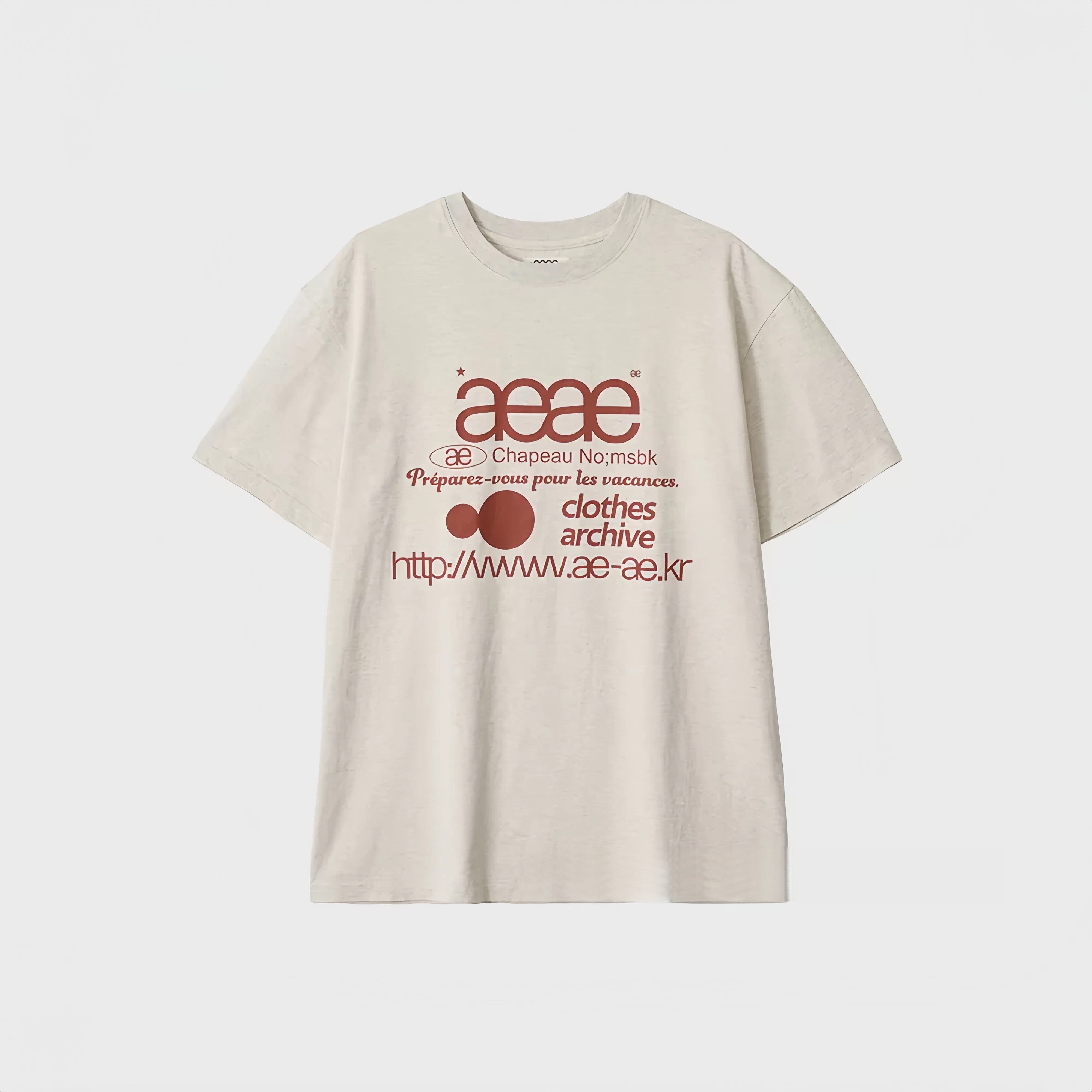 AEAE Summer Oversized T-Shirt | Soft Cotton Minimal Typography Streetwear Tee
