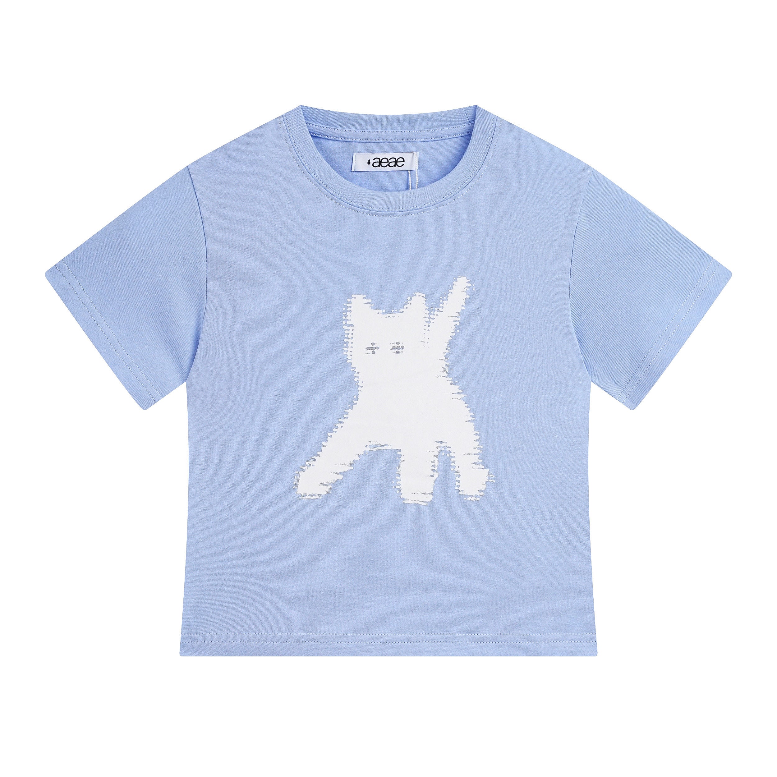 AEAE Summer Cat Tee | Short Cropped Feminine Fit Cotton T-Shirt