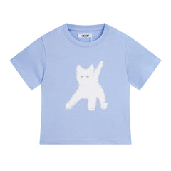 AEAE Summer Cat Tee | Short Cropped Feminine Fit Cotton T-Shirt