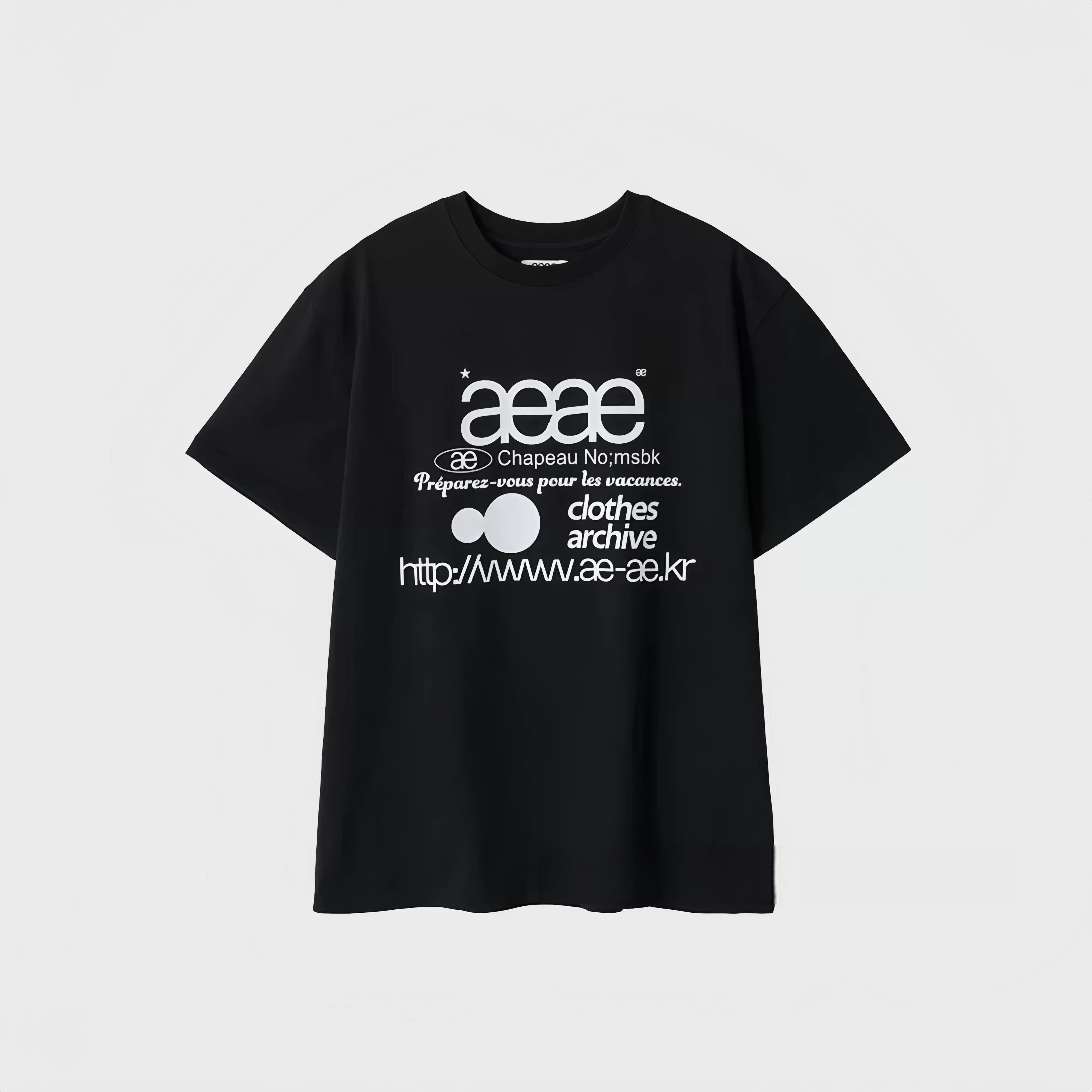 AEAE Minimal Logo Graphic Tee | Loose Fit Unisex Streetwear Summer T-Shirt