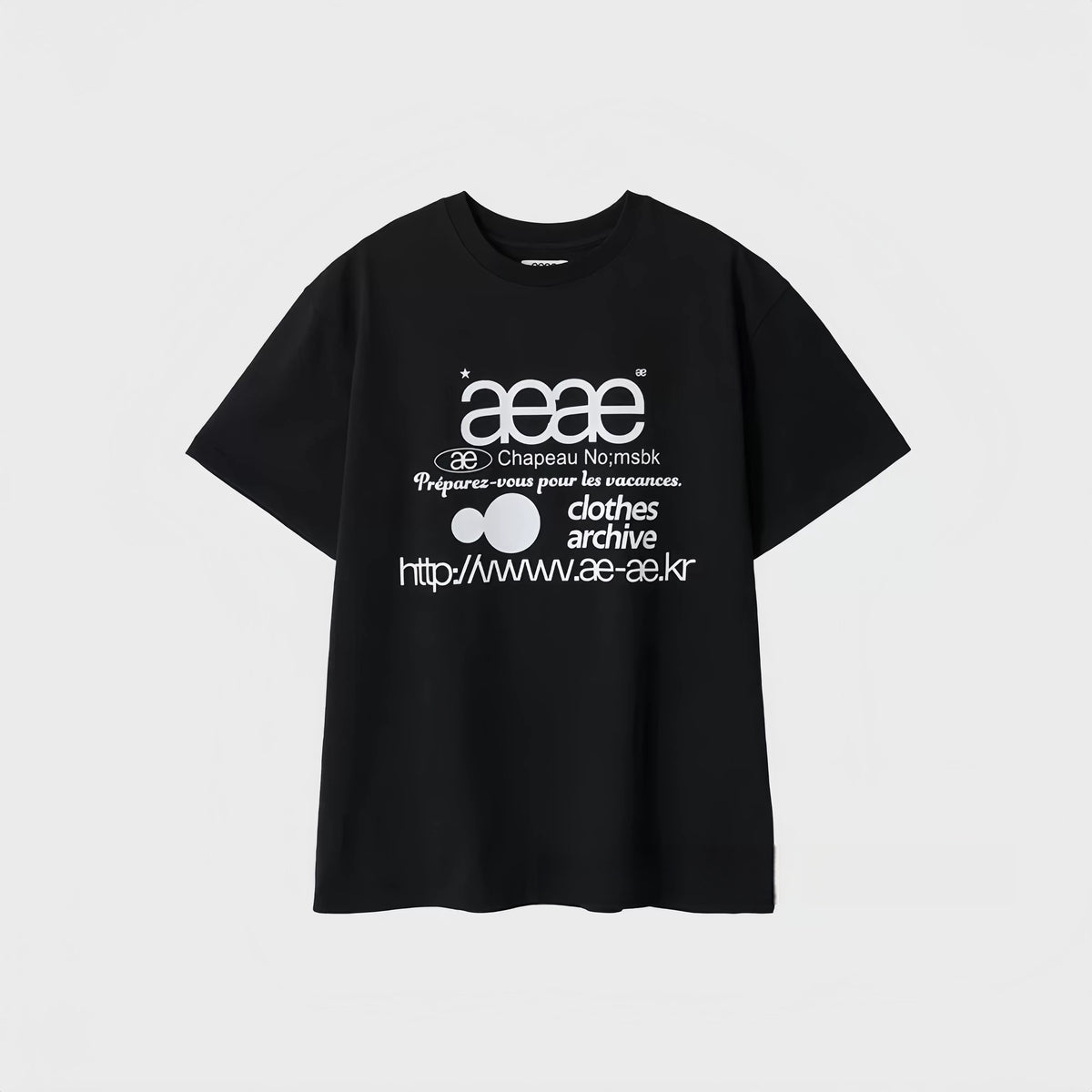 AEAE Minimal Logo Graphic Tee | Loose Fit Unisex Streetwear Summer T-Shirt