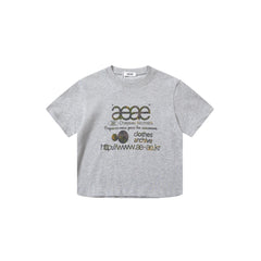 AEAE Summer Slim Crop Tee | Cat Print Polka Dot Casual T-Shirt