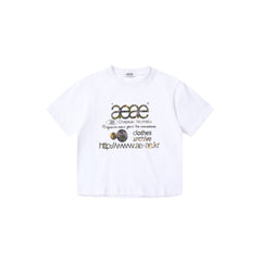 AEAE Cute Graphic Crop Tee | Cat & Polka Dot Soft Cotton T-Shirt