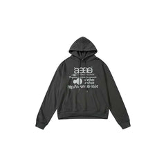 AEAE Minimal Logo Hoodie – Cream Oversized Streetwear Pullover Sweatshirt